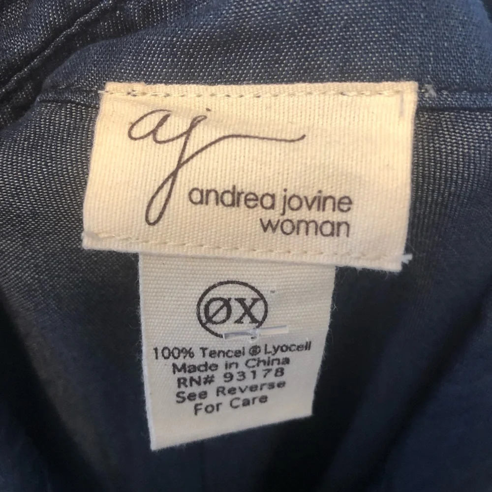 Andrea Jovine woman denim tunic size 0X - Picture 4 of 4